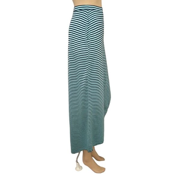 Striped Flowy Midi Skirt GAP Lrg Asymmetric Hem Pockets Beach Coastal Grandma. - Picture 2 of 16